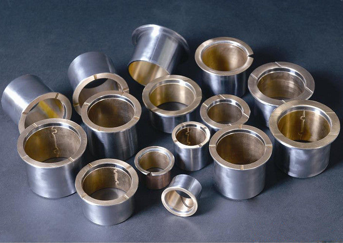 Flange Bi Metal Bearings Low Carbon Steel HB 40-60 Alloy Hardness