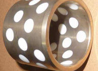Copper Cast Bronze Bearings With Solid Lubricant Plugs , Cylinder Bearings