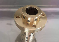 Solid Lubricant Plugs Casting Copper Metric Bronze Sleeve Bearings With Flange
