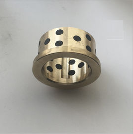 Gold Graphite Plugged Bushings , Phosphor Bronze Bearings CuSn6Zn6Pb3 Material