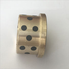 Gold Graphite Plugged Bushings , Phosphor Bronze Bearings CuSn6Zn6Pb3 Material