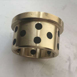 Gold Graphite Plugged Bushings , Phosphor Bronze Bearings CuSn6Zn6Pb3 Material