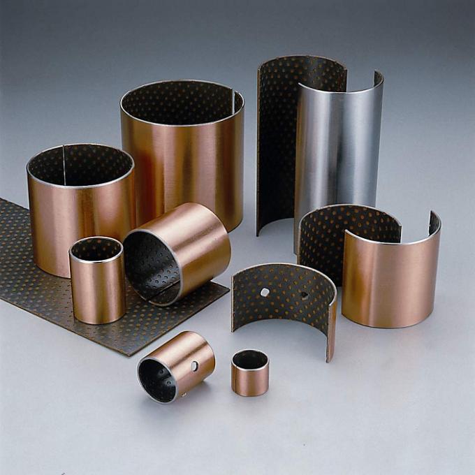 High Precision Oilless Bushing All Oiles Bronze Bearing , Oil Free Bushings 0