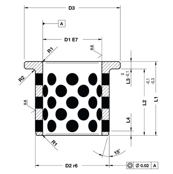 Graphite Impregnated Bronze Bushing Oilless CNC Processing